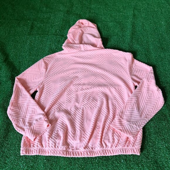 Xersion Ultra Soft Geometric Textured Pink Scuba Hoodie Sweatshirt Youth Size XL - Picture 8 of 11